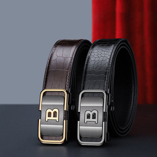 🎅Christmas 58% off sale💥Men's Crocodile-Patterned Automatic Buckle Belt