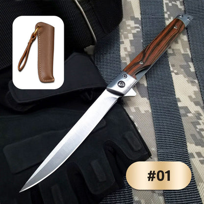 🗡️55%OFF✨Folding knife with wooden handle for work, hiking & camping⛺