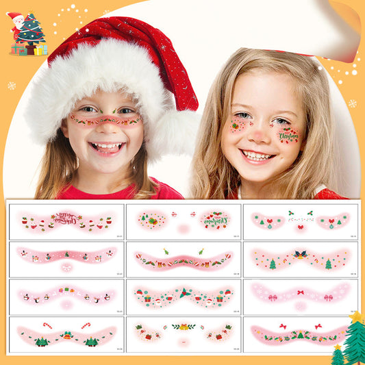 🎅Early Christmas - 58% OFF🎄12 Christmas Temporary Face Tattoos