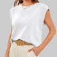 🌸LAST DAY PROMOTION - 50%OFF🌸Solid Color Round Neck Cap Sleeve Top