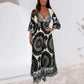 🌸LAST DAY PROMOTION - 51%OFF🌸Women's Retro Boho Deep V-Neck Maxi Dress🔥