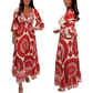 🌸LAST DAY PROMOTION - 51%OFF🌸Women's Retro Boho Deep V-Neck Maxi Dress🔥