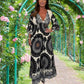🌸LAST DAY PROMOTION - 51%OFF🌸Women's Retro Boho Deep V-Neck Maxi Dress🔥